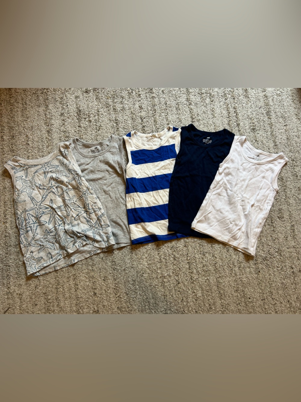 Set of 5 Muscle Tank Shorts for Boys size 5T H&M and 1 is Old Navy